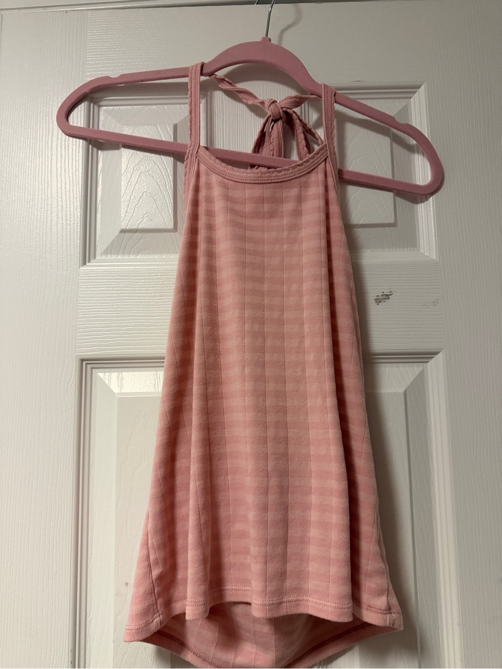 American Eagle Pink Striped Halter Tank Top